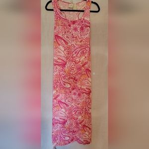 Caribbean Joe cotton long  dress with a razorback in a pretty paisley print